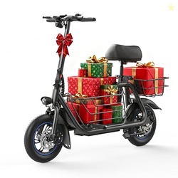 URBANMAX Electric Scooter with Seat, 550W Motor, 18.6MPH Top Speed, 20 Miles Range, Adults Electric Scooter with Large Storage Basket for Pets Dogs and ItemsC1S-V1