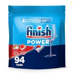 Finish Power Dishwasher Pod, No Pre-Rinse Dishwasher Detergent, Dishwasher Tabs For Deep Clean & Shine with Degreasing Power, 94 Count