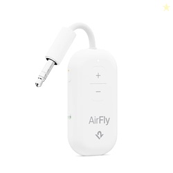 AirFly Pro 2  Bluetooth Adapter for Airplane, Pair 2 AirPods or Wireless Headphones  3.5mm AUX Bluetooth Transmitter and Receiver for Cars, Boats, Treadmills, TVs & More  Airplane Travel Essentials