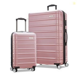 SAMSONITE OMNI 2 HARDSIDE EXPANDABLE LUGGAGE WITH SPINNER WHEELS, 2-PIECE SET (19/28), ROSE GOLD