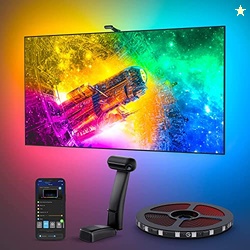 Govee Envisual TV LED Backlight T2 with Dual Cameras, 11.8ft RGBIC Wi-Fi LED Strip Lights for 55-65 inch TVs, Double Strip Light Beads, for Home Decorations, Smart App Control, Music Sync