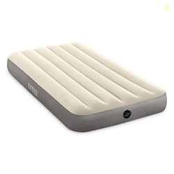 Intex 64101E Dura-Beam Standard Single-High Air Mattress: Fiber-Tech  Twin Size  10in Bed Height  300lb Weight Capacity  Pump Sold Separately