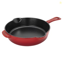 STAUB Cast Iron 8.5-inch Traditional Deep Skillet - Cherry