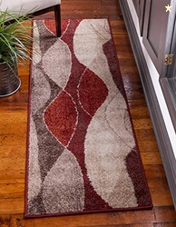 UNIQUE LOOM AUTUMN COLLECTION AREA RUG - PLANTATION (2'X 6' 1" RUNNER, MULTI/ BEIGE)