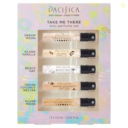 Pacifica Beauty, Take Me There Spray Perfume Trial Set, 5 Scents, Fragrance Sampler Gift Set, Natural & Essential Oils, Clean, Vegan & Cruelty Free