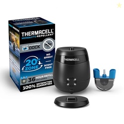Thermacell Mosquito Repellent E-Series Rechargeable Repeller; Patio Shield 20 Mosquito Protection Zone; Includes 36-Hr Repellent Refill; No Flame or Scent; Bug Spray and Bug Zapper Alternative