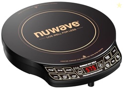 NUWAVE PRECISION INDUCTION COOKTOP GOLD, 12 SHATTER-PROOF CERAMIC GLASS SURFACE, LARGE 8 HEATING COIL, PORTABLE, 51TEMP SETTINGS 100F TO 575F, 3 WATTAGE SETTINGS 600, 900, AND 1500 WATTS