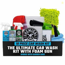 Chemical Guys 10-Piece Arsenal Builder Car Wash Kit with Foam Gun, Bucket, and 3 - 16 fl oz Car Care Products & Chemicals - Works with Garden Hose for Trucks, SUVs, Motorcycles, and More
