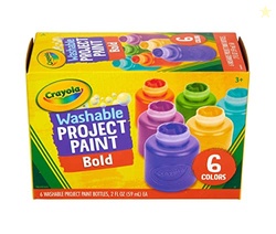 Crayola Washable Kids Paint (6ct), Assorted Bulk Paint Set for Kids, Must Have Preschool Arts & Crafts Supplies, Nontoxic, Learning Activities for Toddlers