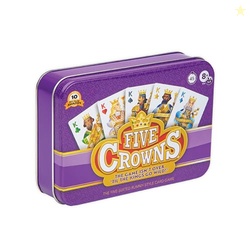PlayMonster Five Crowns Collectible Tin  Card Game for Kids and Adults, Family Game Night, The Game isnt Over Until the Kings Go Wild!, 5 Suited Rummy Style Card Game, 1-7 Players, Ages 8+