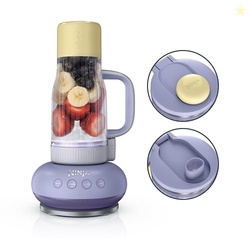 Ninja BlendBOSS | Personal Smoothie Blender and Tumbler | 26oz Travel Tumbler w/Leakproof Lid & Intergrated Chug Spout | AutoIQ Technololgy | 1200 Peak Watt | Lavender Lemonade | DB301PRBRN | (NEW)