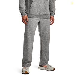 Under Armour Men's Rival Fleece Pants, (025) Castlerock Light Heather / / White, Large