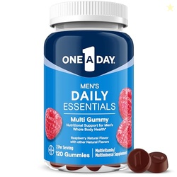 One A Day Mens Daily Essentials Multivitamin Gummies, Multivitamin for Men, Bone Health, Zinc, Raspberry Natural Flavor, 120 Gummies