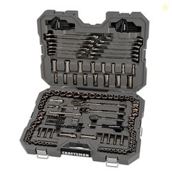 CRAFTSMAN OVERDRIVE 154-PIECE GUNMETAL CHROME MECHANICS TOOL SET, STANDARD SAE/METRIC SOCKET SET, WITH HARD CASE (CMMT99154L)