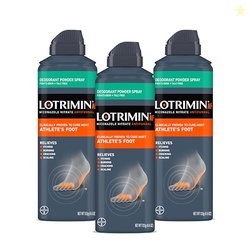 LOTRIMIN MEDICATED DEODORANT POWDER SPRAY WITH MICONAZOLE NITRATE 2%, 4.6 OZ (PACK OF 3)