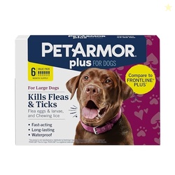 PetArmor Plus Flea and Tick Prevention for Dogs, Large Dog Flea and Tick Treatment, 6 Doses, Waterproof Topical, Fast Acting (45-88 lbs)