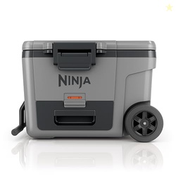 Ninja | Cooler | FrostVault 45QT Cooler with Wheels | Insulated with Temp Dry Storage Drawer | Keeps Ice Cold for Days | for The Beach, Camping, Picnics & More | Slate Gray | FB245GY