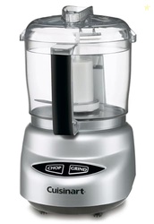 CUISINART MINI-PREP PLUS FOOD PROCESSOR, 24-OUNCE MINI FOOD PROCESSOR TO CHOP HERBS, VEGETABLES, AND HARD CHEESE, 24-OUNCE WORK BOWL, REVERSIBLE STAINLESS STEEL BLADE, DLC-2ABC, BRUSHED CHROME