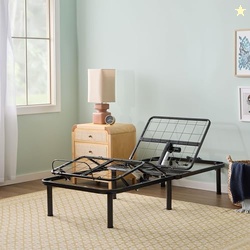 Linenspa Adjustable Bed Frame - Independent Head and Foot Incline - Powerful Quiet Motor - Easy Toolless Assembly - Lounging - TV - Working - Reading - Ergonomic - Electric Bed Base - Twin XL Size