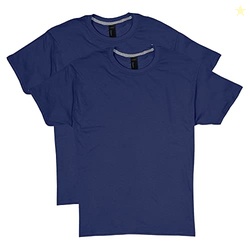 HANES MEN'S SHORT SLEEVE X-TEMP T-SHIRT, NAVY, LARGE (PACK OF 2)