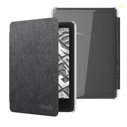 All-New, Clear back case for Kindle Paperwhite (2024 Release) and Kindle Colorsoft - Fabric