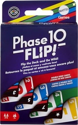 MATTEL GAMES PHASE 10 FLIP CARD GAME, FAMILY CARD GAME WITH DOUBLE-SIDED CARDS, INCLUDES SPECIAL COLOR-BASED PHASES FOR 2-6 PLAYERS