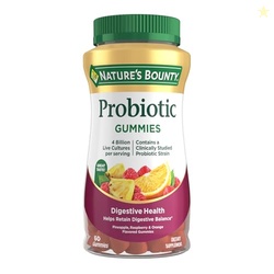 Nature's Bounty Probiotic Gummies, Immune Health & Digestive Balance, Pineapple, Raspberry and Orange Flavor Gummies, 60 Ct