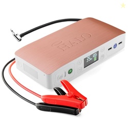 HALO Bolt Air 58830 Portable Car Battery Jump Starter | 100 PSI Air Compressor, 58.8Wh USB Power Bank, Emergency Floodlight & Charger, Jump Cars SUVs & Trucks, Inflate Tires, TSA Approved  Rose Gold