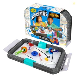 CRAYOLA COLOURWHIRLS BATTLE ARENA ART GAME, DIY GYRO SPIN ART TOY, 4 BATTLING SPINNING TOP TOYS, BIRTHDAY, HOLIDAY FOR KIDS, AGES 6+