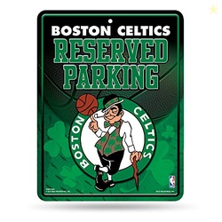 NBA Rico Industries 8.5-Inch by 11-Inch Metal Parking Sign Dcor, Boston Celtics, Team Color (PSM74001)