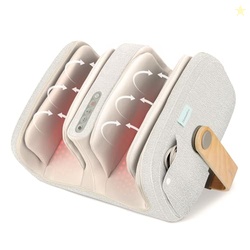 Homedics Luxe Comfort Foot Massager & Calf Massager with Heat, Shiatsu, Deep Kneading, Air Compression, Circulation Boost, Relaxation, Adjustable Modes, Post-Workout Recovery