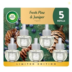 Air Wick Plug In Scented Oil Refill,Fall Scent, Fall Dcor, Fresh Pine & Juniper, 5 ct