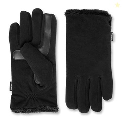 isotoner Women's Stretch Fleece Touchscreen Texting Cold Weather Gloves with Warm, Soft Lining, smartDRI Black, One Size