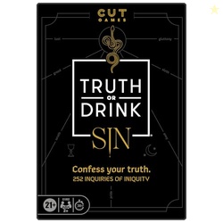 Truth or Drink: Sin Edition Adult Party Game by Cut | 250+ Questions Inspired by 7 Deadly Sins | Ages 21+ | 2+ Players | 30 Mins. | Stand-Alone or Expansion