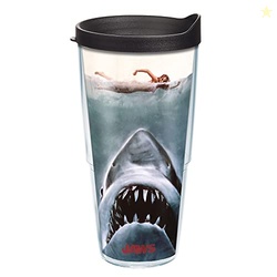 Tervis Universal Jaws Made in USA Double Walled Insulated Tumbler Travel Cup Keeps Drinks Cold & Hot, 24oz, Classic