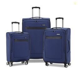Samsonite Ascella 3.0 Softside Expandable Luggage with Spinner Wheels, 3-Piece Set (20/24/28), Sapphire Blue
