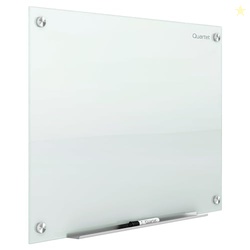 Quartet Magnetic Glass Dry Erase White Board, 48''W x 36''H Whiteboard, Infinity Frameless Mounting, White Surface (G4836W)