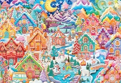 Buffalo Games  Colorful Cookietown - 2000 Piece Christmas Jigsaw Puzzle - Festive Holiday Puzzles for Adults  Precision-Cut Pieces, Winter Artwork, and Hours of Relaxing Fun