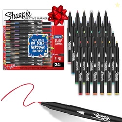 Sharpie Creative Markers Variety Pack, Water-Based Acrylic Paint Markers, Fine Tip, Assorted, 24 Count