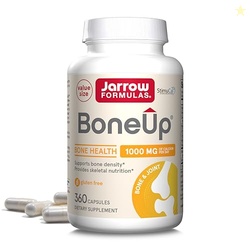 Jarrow Formulas BoneUp for Bone Density - Vitamin D3 and K2, Calcium Support, 360 Capsules, Promotes Skeletal Nutrition, Up to 60 Days Supply