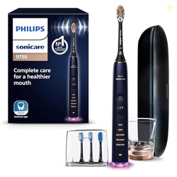 PHILIPS SONICARE DIAMONDCLEAN SMART 9750 ELECTRIC TOOTHBRUSH, SONIC TOOTHBRUSH WITH APP, PRESSURE SENSOR, BRUSH HEAD DETECTION, 5 BRUSHING MODES AND 3 INTENSITY LEVELS, LUNAR BLUE, MODEL HX9954/74