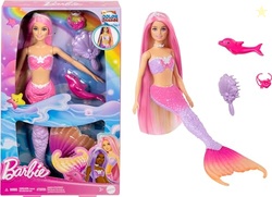 Barbie Mermaid Doll, Malibu with Pink Hair, Styling Accessories, Pet Dolphin and Water-Activated Color Change Feature (Amazon Exclusive)