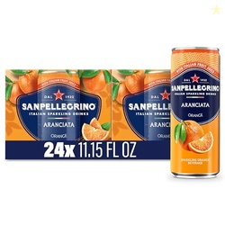 Sanpellegrino Italian Sparkling Drink Aranciata, Sparkling Orange Beverage, 6 Count(Pack of 4)
