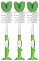 AMAZON BRAND - MAMA BEAR BOTTLE BRUSH (PACK OF 3), WHITE