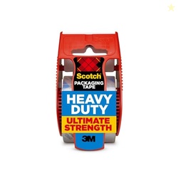 Scotch Heavy Duty Shipping Packaging Tape, 1.88" x 27.7 yd, Great for Packing, Shipping & Moving, Clear, 1 Dispensered Roll (142L)
