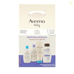 Aveeno Baby Bathtime Solutions Mommy & Me Gift Set, Baby Wash & Shampoo, Calming Bath, Daily Moisturizing Lotion and Stress Relief Body Wash for Mom, Colloidal Oat, Baby Bath Essentials, 4 items