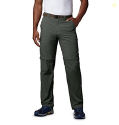 Columbia Mens Ridge Silver Ridge Convertible Pant, Gravel, 34W x 32L US