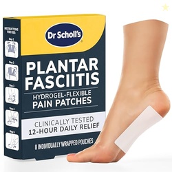 Dr. Scholl's Plantar Fasciitis Pain Patches with Hydrogel Flexible Technology, 8 Ct // Clinically Tested 12-Hour Daily Pain Relief - Contours to Your Foot - with Lidocaine & Menthol, 8 Treatments