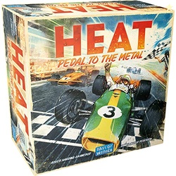 ASMODEE HEAT: PEDAL TO THE METAL BOARD GAME - INTENSE CAR RACING AND STRATEGY GAME, FUN FAMILY GAME FOR KIDS AND ADULTS, AGES 10+, 1-4 PLAYERS, 60 MINUTE PLAYTIME