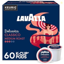 Lavazza Dolcevita Classico, Single-Serve Keurig K-Cup Pods, Medium Roast Coffee, 60-Count Box (6 Packs of 10)